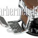 Кресло Барбера Ричард, цвет коричневый, каркас хромированный